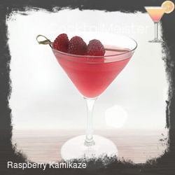 Raspberry kamikaze cocktail